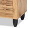 Baxton Studio Winda Modern and Contemporary Oak Brown Finished Wood 3-Door Shoe Cabinet 189-11988-ZORO - alternate 4